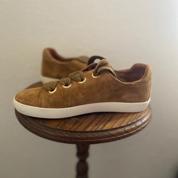 Sezane Jack Lace Up Trainers Sneakers Olive - Picture 4 of 4